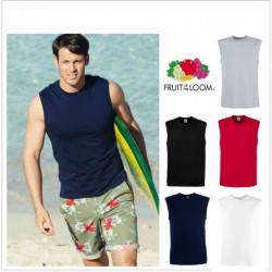 T-SHIRT FRUIT UOMO SMANICATO ADERENTE FR612220 100%COTONE