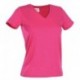 T-SHIRT DONNA STEDMAN ST2700 SCOLLO A V MANICA CORTA COTONE