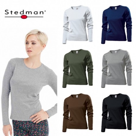 T-SHIRT STEDMAN ST2140 CONFORT DONNA COTONE MANICA LUNGA - Chico Bonito Shop