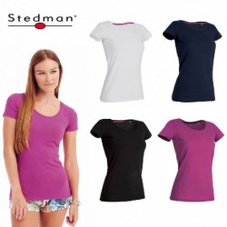 T-SHIRT STEDMAN ST9700 ELASTICIZZATA DONNA COTONE MANICA CORTA