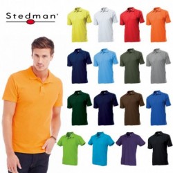 POLO STEDMAN UOMO MANICA CORTA ST3000 COTONE PIQUET CON 2 BOTTONI