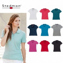 POLO STEDMAN DONNA MANICA CORTA ST9150 HANNA COTONE PIQUET CON 3 BOTTONI IN TINTA