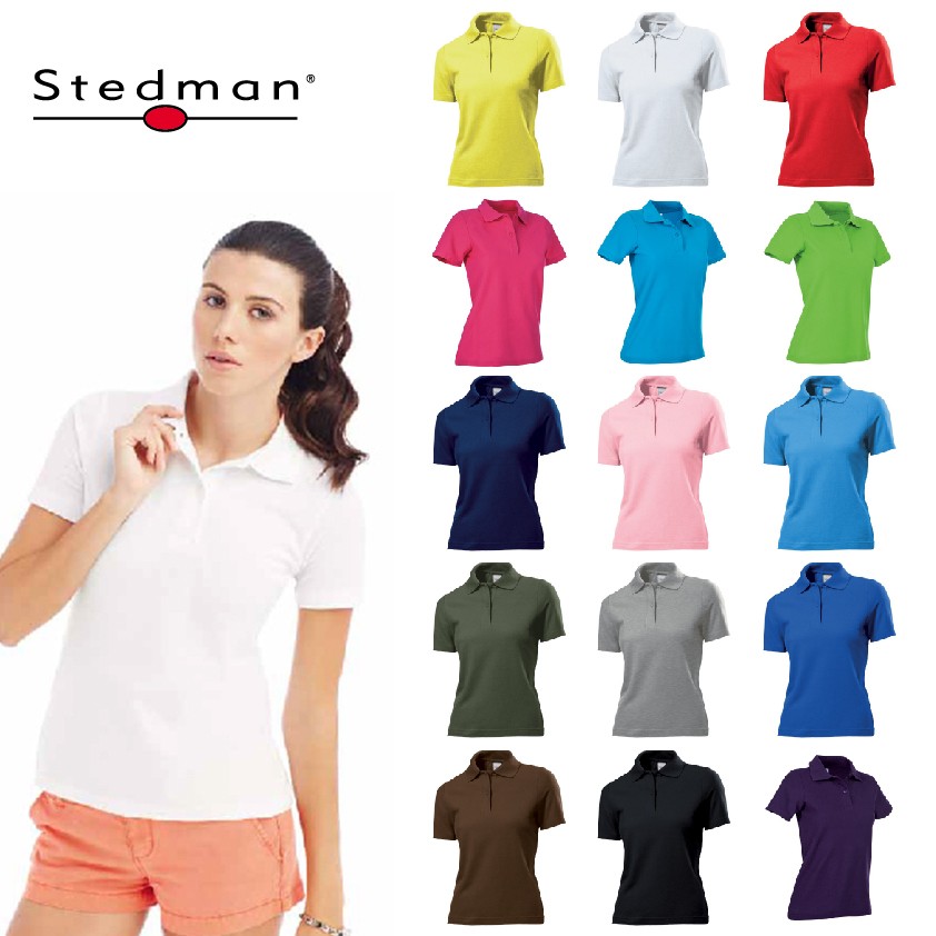 POLO STEDMAN DONNA MANICA CORTA ST3100 COTONE PIQUET CON 3 BOTTONI Chico Bonito Shop