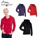 FELPA STEDMAN DONNA CON CAPPUCCIO E TASCA A MARSUPIO ST5700 FELPATA INTERNAMENTE