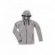 PILE STEDMAN UOMO BICOLORE MELANGE ST5040 ZIP LUNGA A CONTRASTO CON CAPPUCCIO