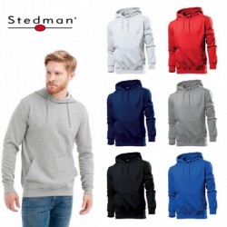 FELPA STEDMAN UOMO CON CAPPUCCIO E TASCA A MARSUPIO ST4100 FELPATA INTERNAMENTE 