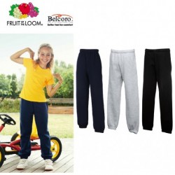 FRUIT PANTALONE FELPATO BAMBINO FR640510 FELPA KIDS CON TASCHE TUTA elastico alle caviglie