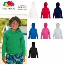 FELPA FRUIT BAMBINO LEGGERA FR620090 CON CAPPUCCIO KIDS 80%C 20%P