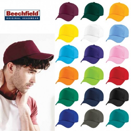Cappellino BEECHFIELD B10b BAMBINO/A Cappello con VISIERA Baseball CAP 5 Panel 