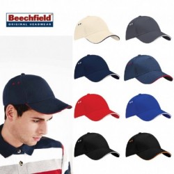 CAPPELLO Beechfield ESTIVO B15C D UNISEX COTONE 5 PANNELLI VISIERA PRECURVATA 