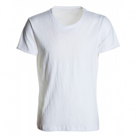 t-shirt neutral discovery payper uomo ampio scollo con manica corta jersey 135gr effetto fiammato