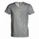 t-shirt discovery pocket payper uomo a girocollo con manica corta e taschino jersey 135gr effetto fiammato