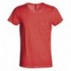 t-shirt discovery pocket payper uomo a girocollo con manica corta e taschino jersey 135gr effetto fiammato