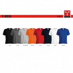 t-shirt v-neck payper uomo con collo a v e manica corta jersey 150gr