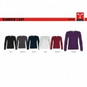 t-shirt harbour lady payper donna manica lunga con apertura con bottoni jersey 150gr