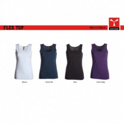 t-shirt flex top payper donna canotta con ampio scollo stretch jersey 175gr