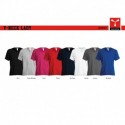 t-shirt v-neck lady payper donna con collo a v e manica corta jersey 150gr