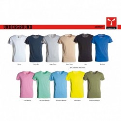 t-shirt underground payper uomo ampio scollo con manica corta jersey 150gr