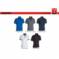 polo memphis payper uomo manica corta con dettagli in contrasto jersey 175gr