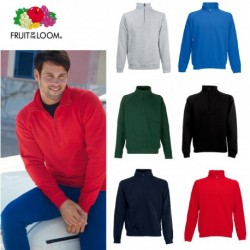 FR620320 FELPA MEZZA ZIP UOMO COLLO ALTO FELPATA TUTA