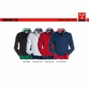 Felpa BROOKLYN PAYPER uomo SBS full zip doppio cursore con dettagli in contrasto garzata 300gr