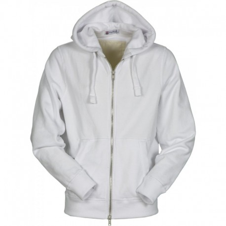 Felpa LONDON PAYPER uomo doppio cursore SBS full zip con cappuccio garzata 320gr