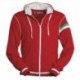 Felpa NEVADA PAYPER uomo tricolore giromanica full zip con cappuccio e dettaglio bandiere dry-tech garzata 240gr