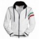 Felpa NEVADA PAYPER uomo tricolore giromanica full zip con cappuccio e dettaglio bandiere dry-tech garzata 240gr