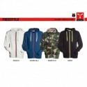 Felpa FREESTYLE PAYPER uomo full zip con cappuccio e dettagli in contrasto french terry 250gr effetto fiammato