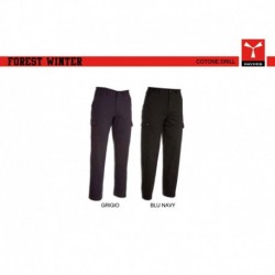 Pantalone FOREST WINTER PAYPER uomo multitasche cotone twill 300gr pescato