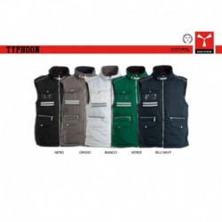 Gilet TYPHOON PAYPER uomo imbottito multi-tasche con dettagli a contrasto techno cotton 170gr