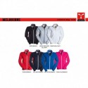 Felpa SBS doppio cursore in metallo MELBOURNE PAYPER donna efull zip con dettagli in contrasto garzata 300gr