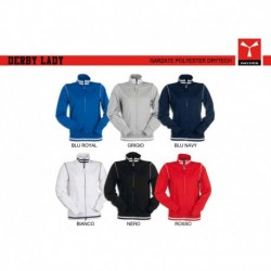 Felpa DERBY LADY PAYPER donna full zip doppio cursore con dettagli in contrasto dry-tech garzata 300gr