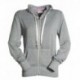Felpa burn LADY PAYPER donna full zip con cappuccio garzata 250gr effetto burn out