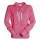 Felpa burn LADY PAYPER donna full zip con cappuccio garzata 250gr effetto burn out