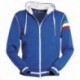 Felpa kansas PAYPER donna tricolore giromanica full zip con cappuccio e dettaglio bandiere dry-tech garzata 240gr