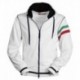 Felpa kansas PAYPER donna tricolore giromanica full zip con cappuccio e dettaglio bandiere dry-tech garzata 240gr