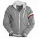 Felpa kansas PAYPER donna tricolore giromanica full zip con cappuccio e dettaglio bandiere dry-tech garzata 240gr