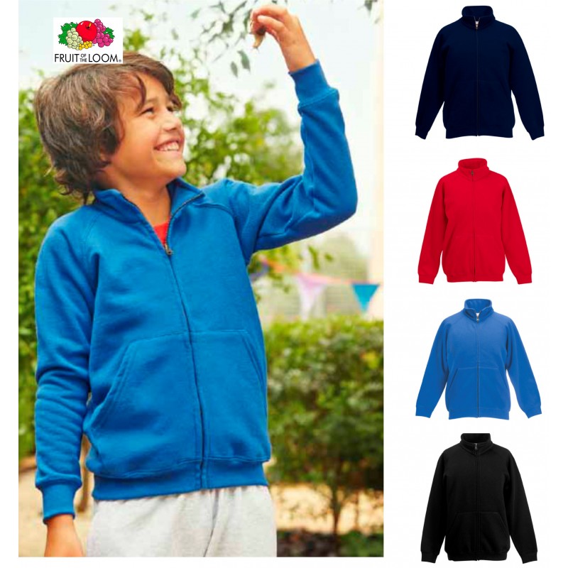 Felpa blu zip bambino on sale