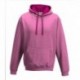 AWDIS JH003 FELPA CAPPUCCIO. IN CONTR.80%COTONE 20%POLIESTERE MANICHE LUNGHE