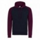 AWDIS JH009 FELPA CON CAPPUCCIO BASEBALL HOODIE 80%POLIESTERE 20%COTONE MANICHE LUNGHE UOMO PASSANTE PER CUFFIE