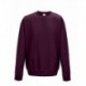 AWDIS JH030 JUST HOOD FELPA GIROCOLLO .80%Cotone .20%Poliestere MANICHE LUNGHE UOMO
