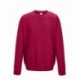 AWDIS JH030 JUST HOOD FELPA GIROCOLLO .80%Cotone .20%Poliestere MANICHE LUNGHE UOMO