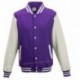 AWDIS FELPA VARSITY JACKET TIPO BASEBALL JH043 MANICHE LUNGHE A CONTRASTO 80%COTONE 20%POLIESTERE