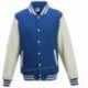 AWDIS FELPA VARSITY JACKET TIPO BASEBALL JH043 MANICHE LUNGHE A CONTRASTO 80%COTONE 20%POLIESTERE