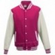 AWDIS FELPA VARSITY JACKET TIPO BASEBALL JH043 MANICHE LUNGHE A CONTRASTO 80%COTONE 20%POLIESTERE