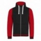 AWDIS JH051 FELPA URBAN VARSITY ZOODIE 80%COTONE 20%POLIESTERE PASSANTE PER CUFFIE MANICHE LUNGHE UOMO