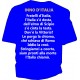 T-shirt ITALIA nazionale inno d'Italia tricolore