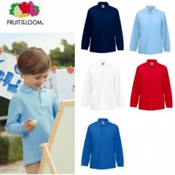 POLO FRUIT BAMBINO MANICA LUNGA FR632010 MISTO COTONE M/L KINDS 65%P 35%C 