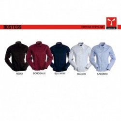 Camicia HOSTESS Payper donna a mancia lunga popeline 125gr